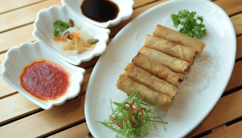 comida chinesa, bolinho primavera