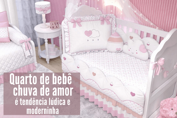 decoração quarto de bebê chuva de amor