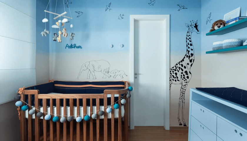 quarto de bebe azul