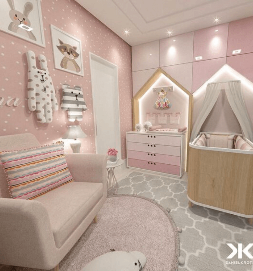 dicas de decoração, quarto de bebê menina