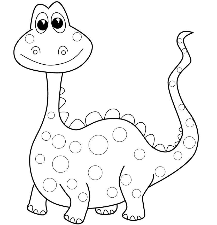 desenho de dinossauro para colorir 17673987 Vetor no Vecteezy