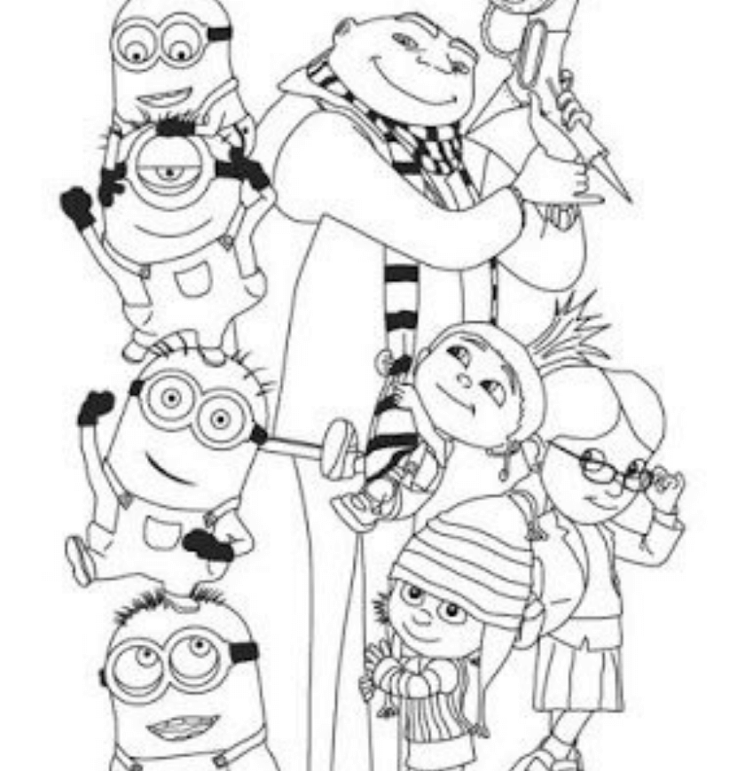 20 Desenhos para colorir minions e imprimir