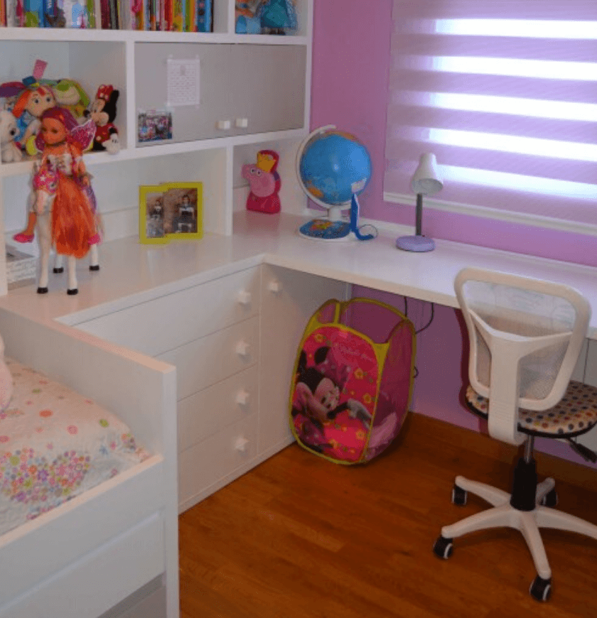 mesa de estudo para o quarto infantil