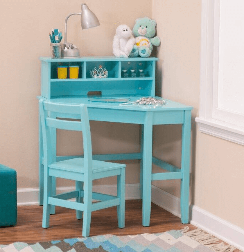 escrivaninha de canto, mesa de de estudo para quarto infantil