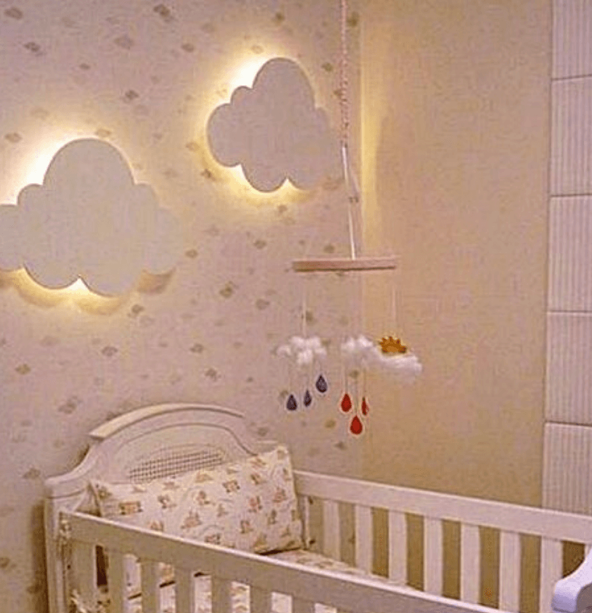 luminária para quarto de bebê nuvem