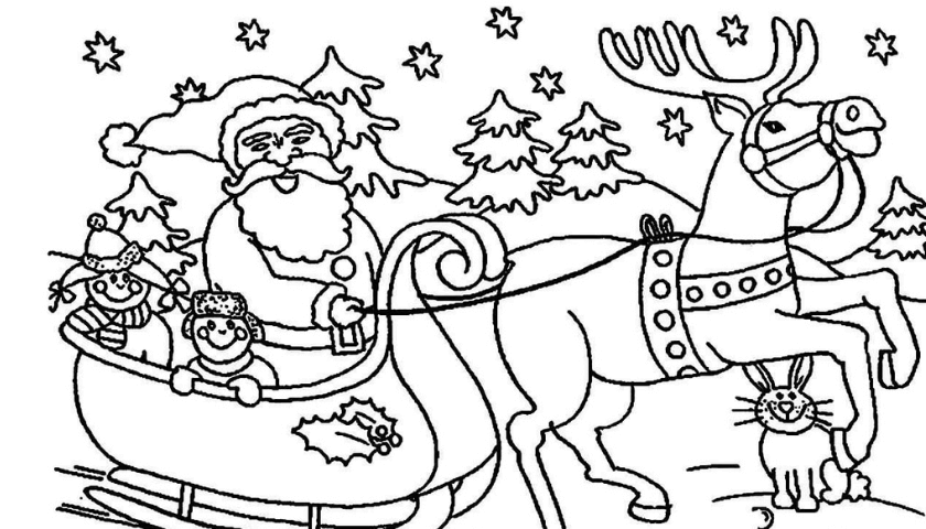 Desenhos do Papai Noel para Imprimir e Colorir