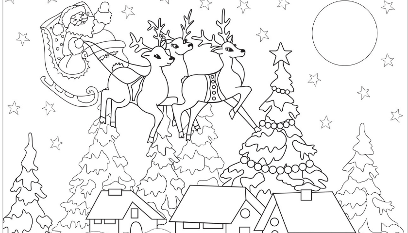 Papai Noel para colorir, desenhos para colorir, atividades infantis