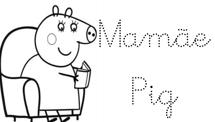 Imprimir a Mamãe Pig para Colorir Colorir e Pintar!