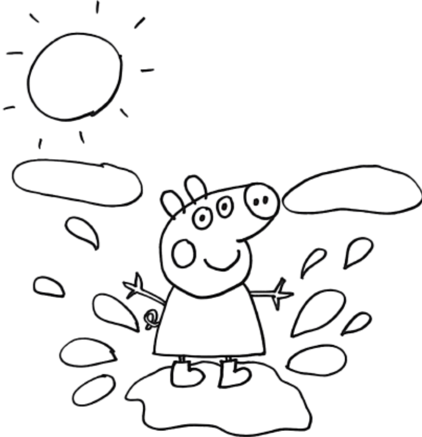 Desenho de Mamãe Pig para colorir