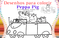 Peppa pig para colorir, 20 desenhos de pintar