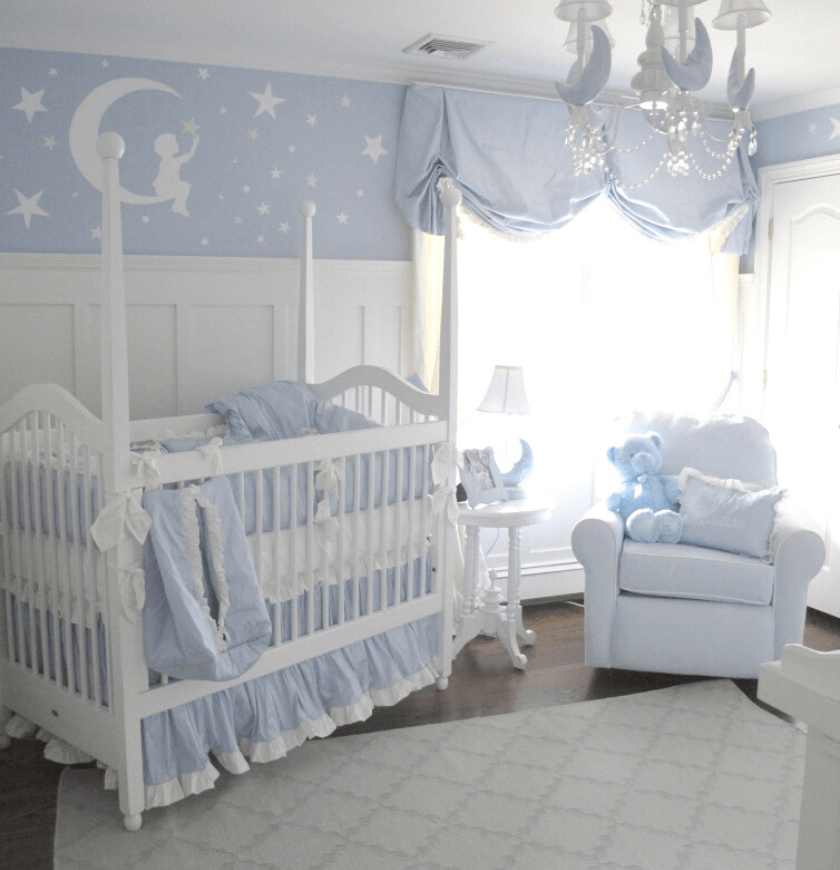 quarto de bebe azul claro, dicas de decoração