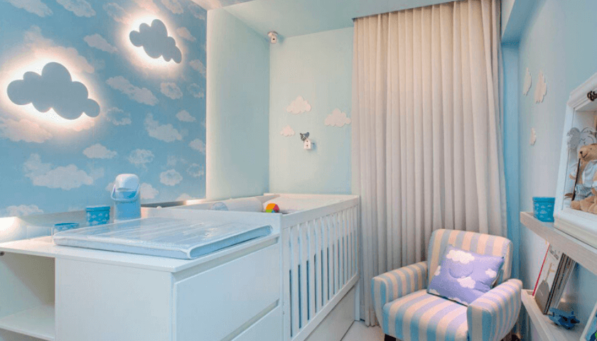 quarto de bebe nuvem