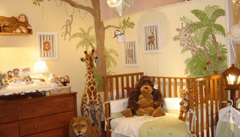 quarto de bebe safari amarelo