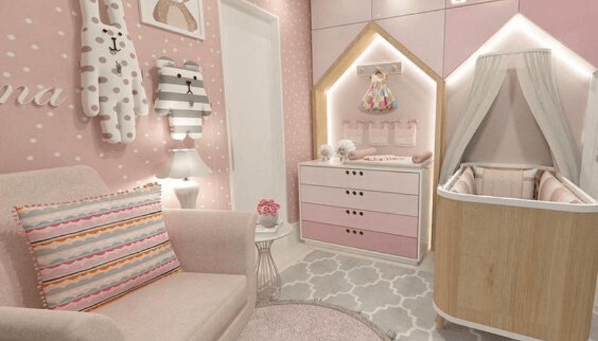 quarto de bebê planejado de luxo