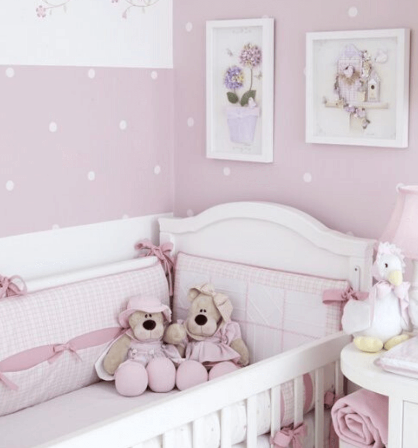 quarto de bebê rosa