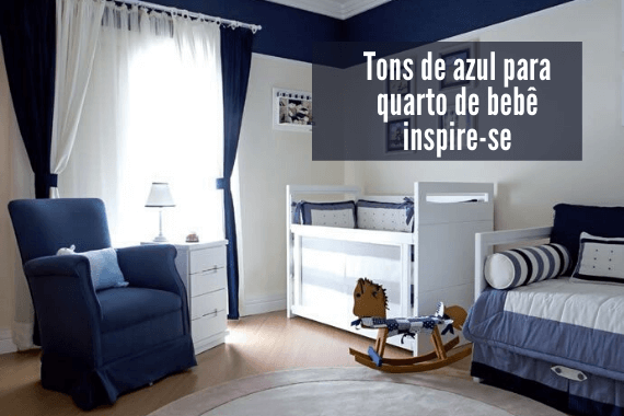 Tons de azul para quarto de bebe