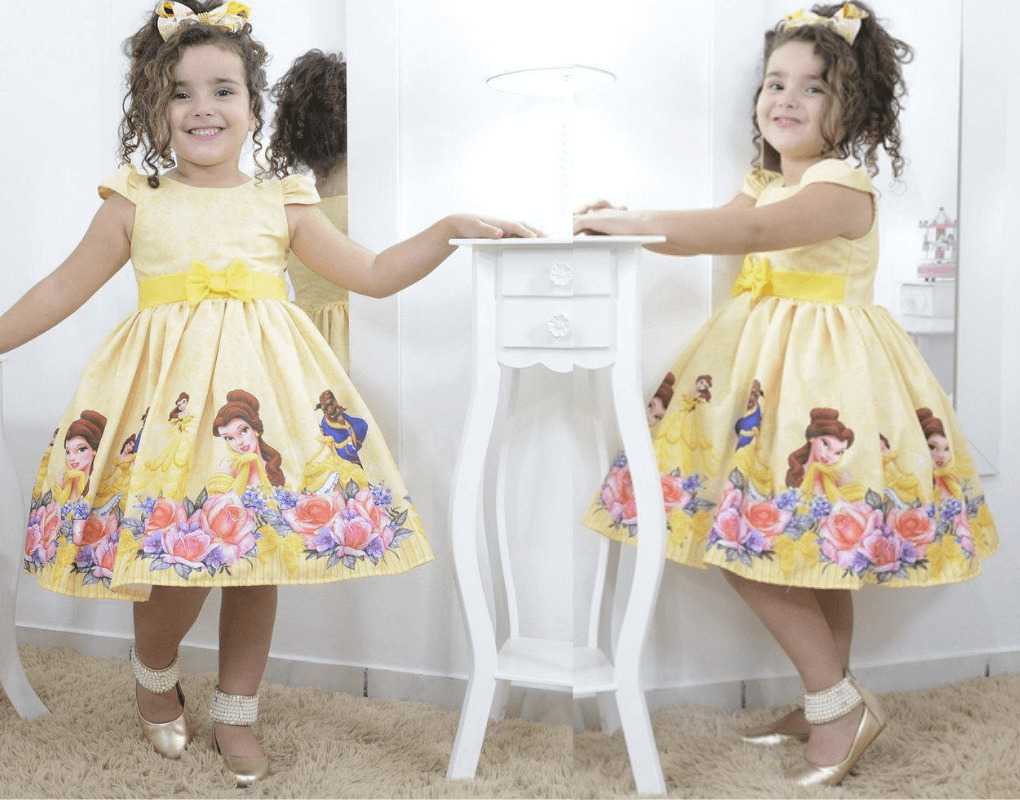 vestido a bela e a fera infantil